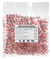 500PCS Red Solder Seal Wire Connectors AWG22-18,haisstronica Marine Grade Waterproof Solder Wire Connectors,Heat Shrink Butt Connectors,Insulated Butt Splice Electrical Connectors