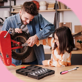 Jeu de clés mixtes à cliquet Haisstronica rose pour femmes, 12 en 1, à têtes interchangeables, clé à tête flexible métrique 8-19 mm, pour automobile