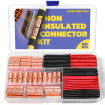 Close-up of bare metal lugs designed to provide a secure and conductive connection for any non insulated wire non insulated wire