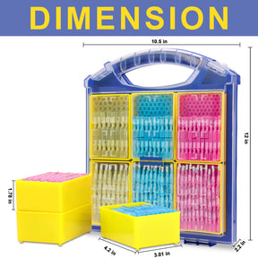 haisstronica 560PCS Heat Shrink Bullet Connectors, AWG 22-10 Male Female Wire Connectors, Quick Disconnect Electrical Bullet Connectors Kit