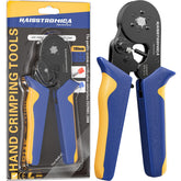 haisstronica Wire Ferrule Crimping Tool, AWG 23-10 Self-adjusting Hexagonal Crimper, Ratchat Ferrule Terminals Plier for Wire Terminals Cables End-sleeves