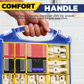 Haisstronica Lot de 10 cosses de câble de batterie 1/4" (M6) AWG, cosses en fil de cuivre robustes avec 10 gaines thermorétractables adhésives 3:1, cosses de fil de calibre 1/4, connecteur de borne de batterie, embouts de câble de batterie