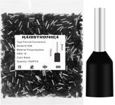 haisstronica 1000PCS Wire Ferrules Connectors,Black AWG16 Wire End Ferrule Terminals,Crimp Pin Cord End Terminals