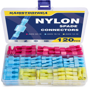 Nylon Spade Connectors Kit AWG 22-10