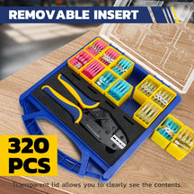 Wire Connectors Set with 9" Crimping Tools and Organizer