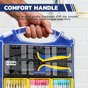 ワイヤーコネクタセット AWG 22-10 330/380個 9インチ圧着工具とオーガナイザー付き