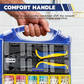 ワイヤーコネクタセット AWG 22-10 330/380個 9インチ圧着工具とオーガナイザー付き