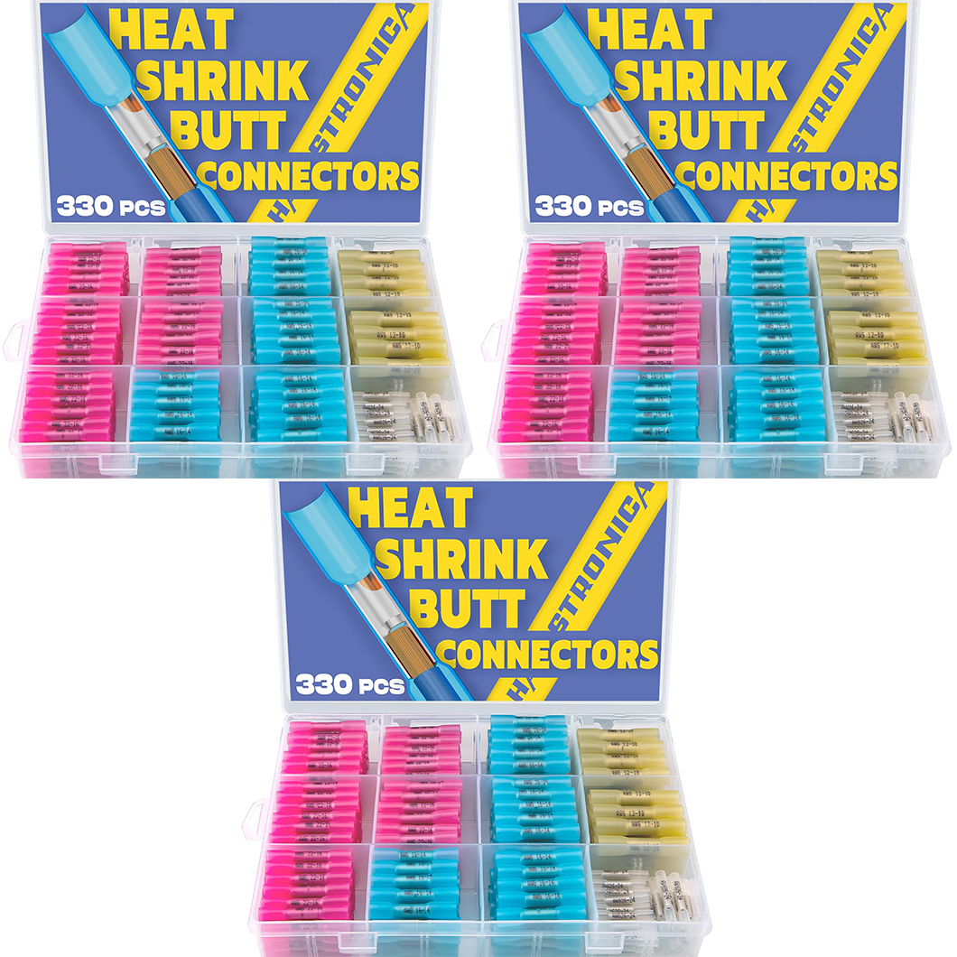 Light Replenishment - 3*330PCS haisstronica Heat Shrink Butt Connectors