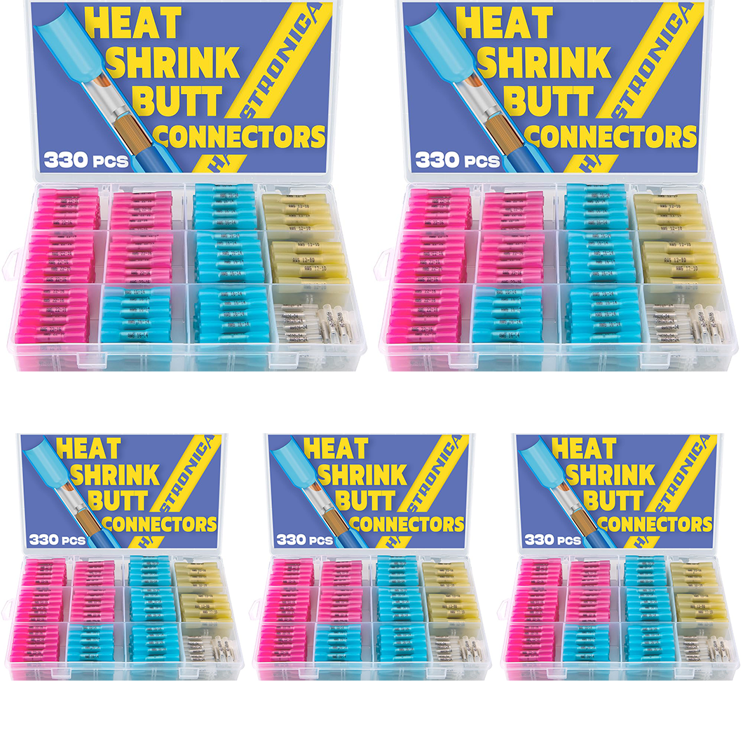 Standard Stock - 5*330PCS haisstronica Heat Shrink Butt Connectors