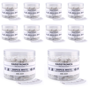 Monthly Stocking - 10*500PCS White Heat Shrink Butt Connectors