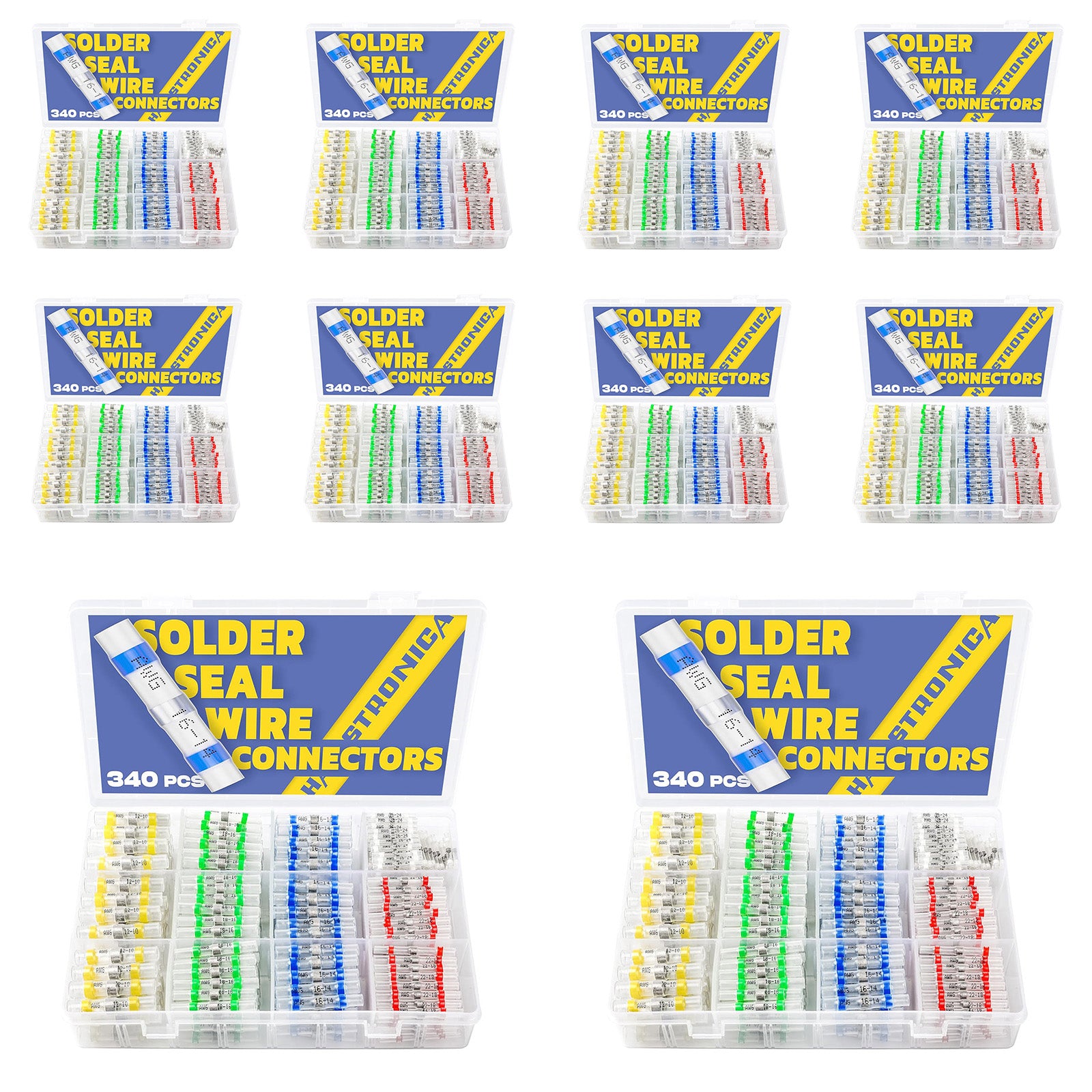 Monthly Stocking - 10*340PCS Heat Shrink Solder Seal Wire Connectors