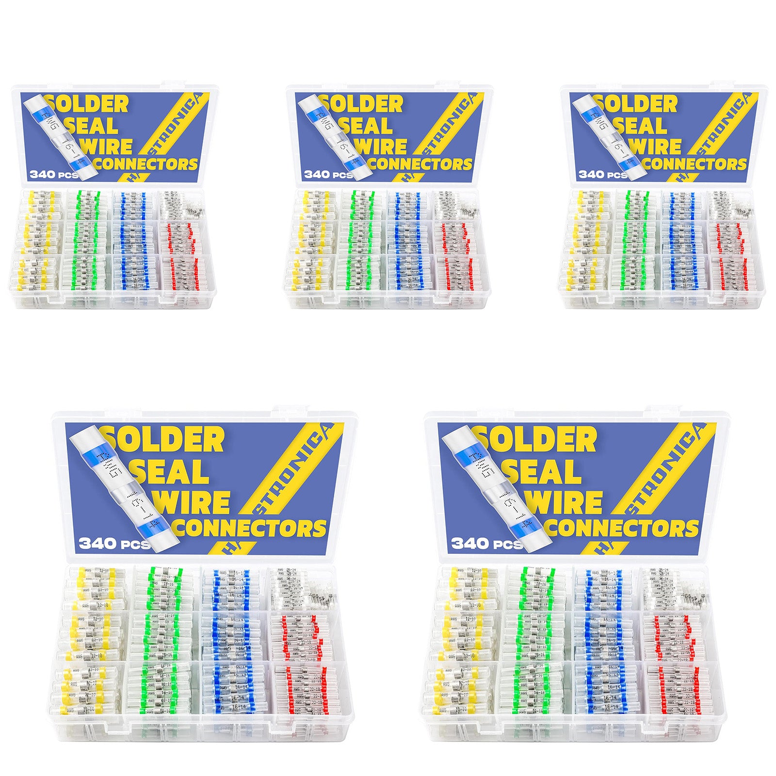 Standard Stock - 5*340PCS Heat Shrink Solder Seal Wire Connectors