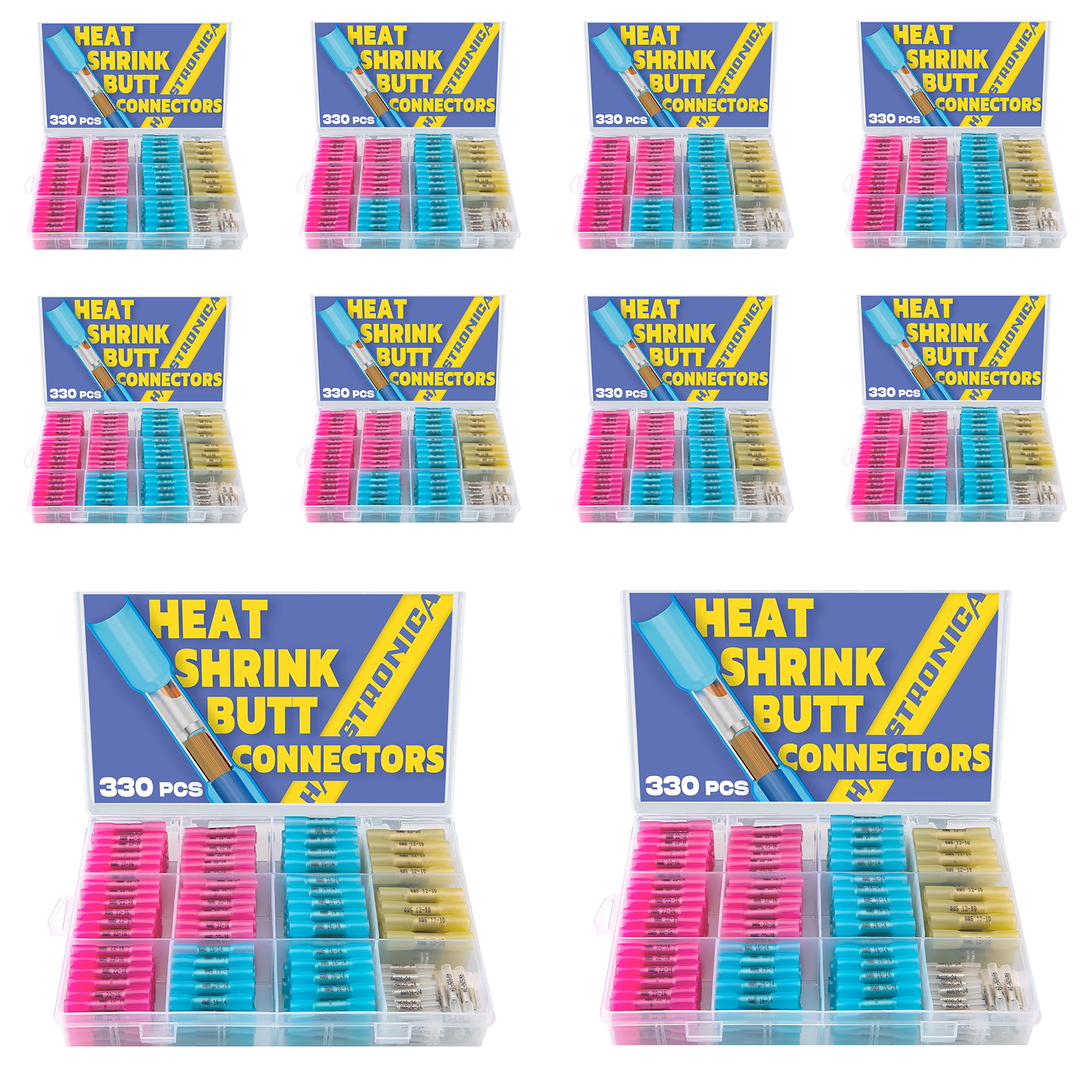 Monthly Stocking - 10*330PCS Heat Shrink Butt Connectors