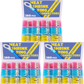 Light Replenishment - 3*260PCS Marine Grade Heat Shrink Ring Connectors