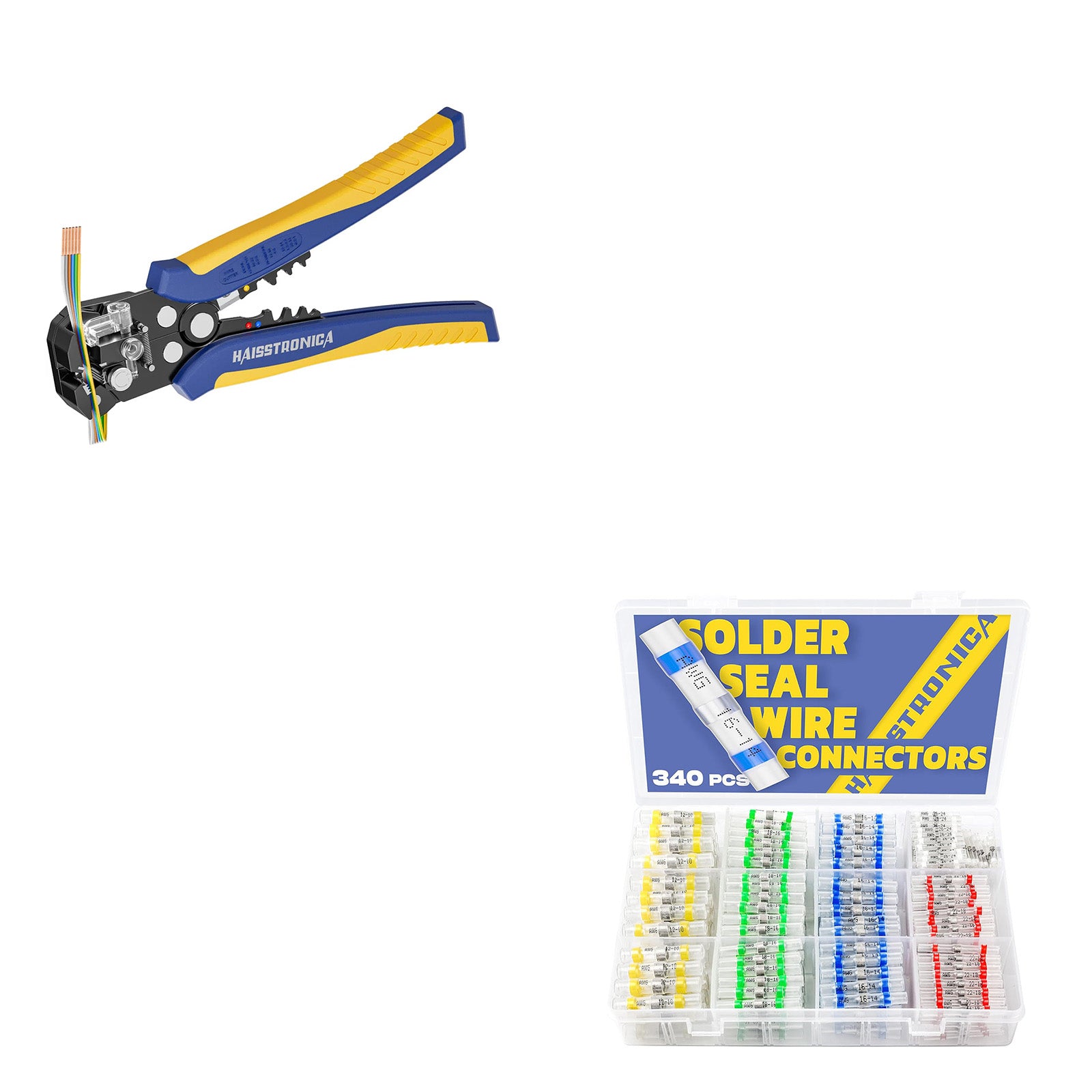 Self-Adjusting Wire Stripper & 340PCS Solder Seal Wire Connectors