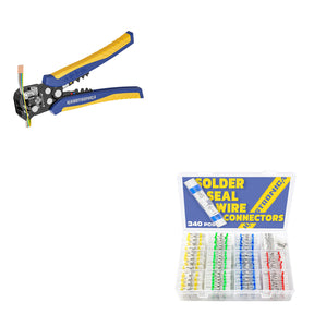 Self-Adjusting Wire Stripper & 340PCS Solder Seal Wire Connectors
