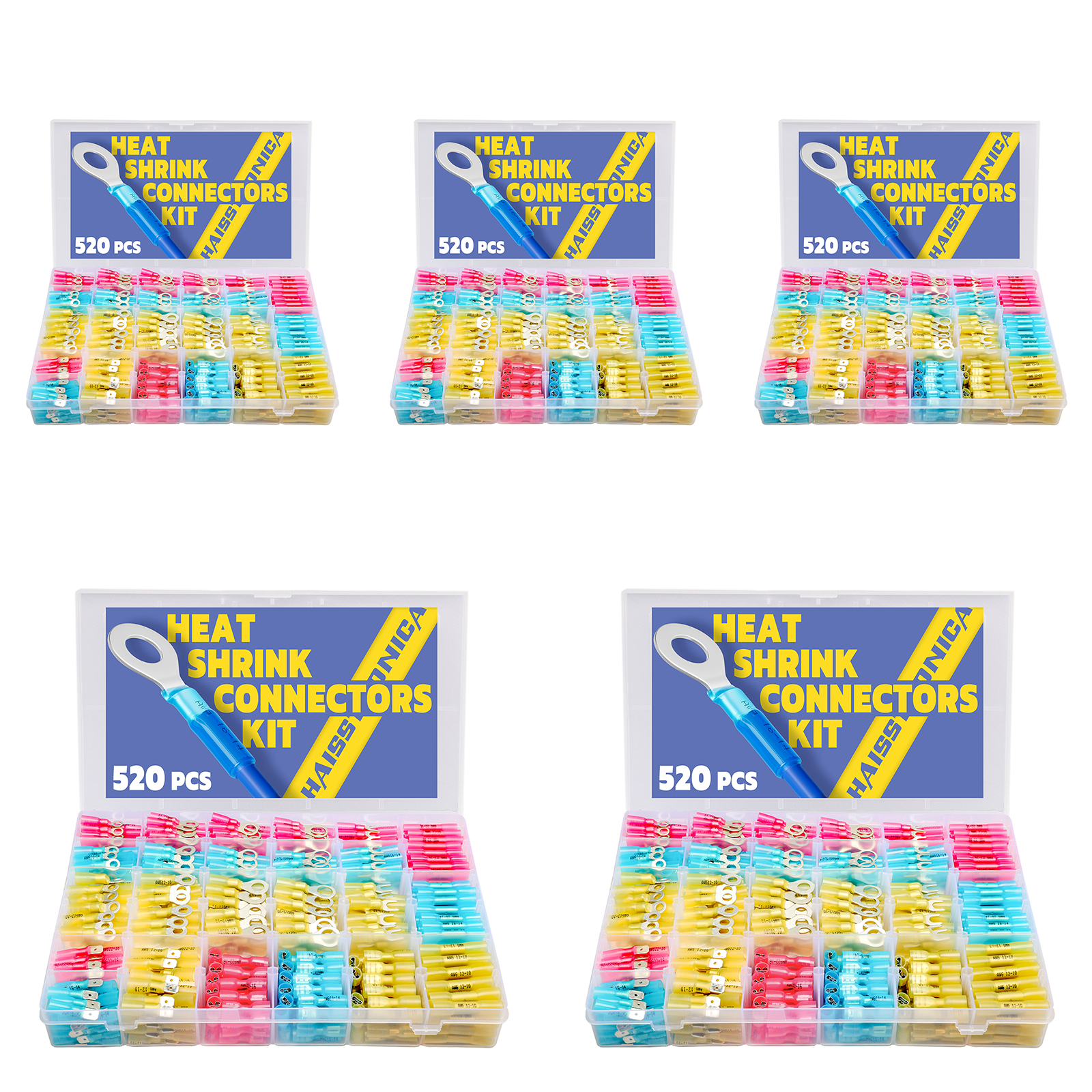 Standard Stock - 5*520PCS Marine Grade Heat Shrink Wire Connectors