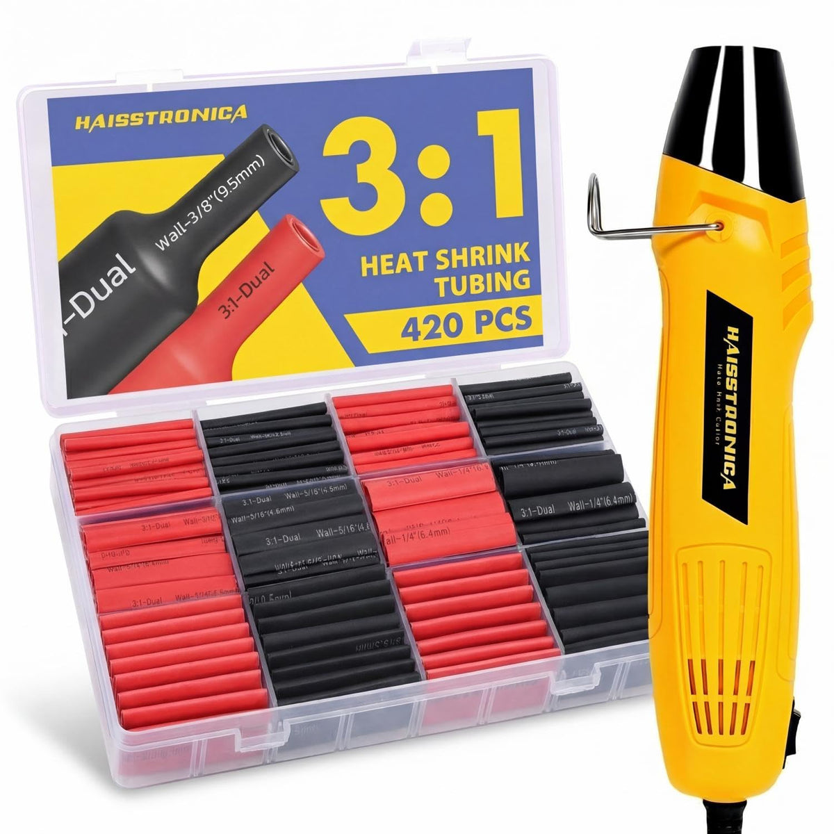Heat Gun & 520 Heat Shrink Terminals