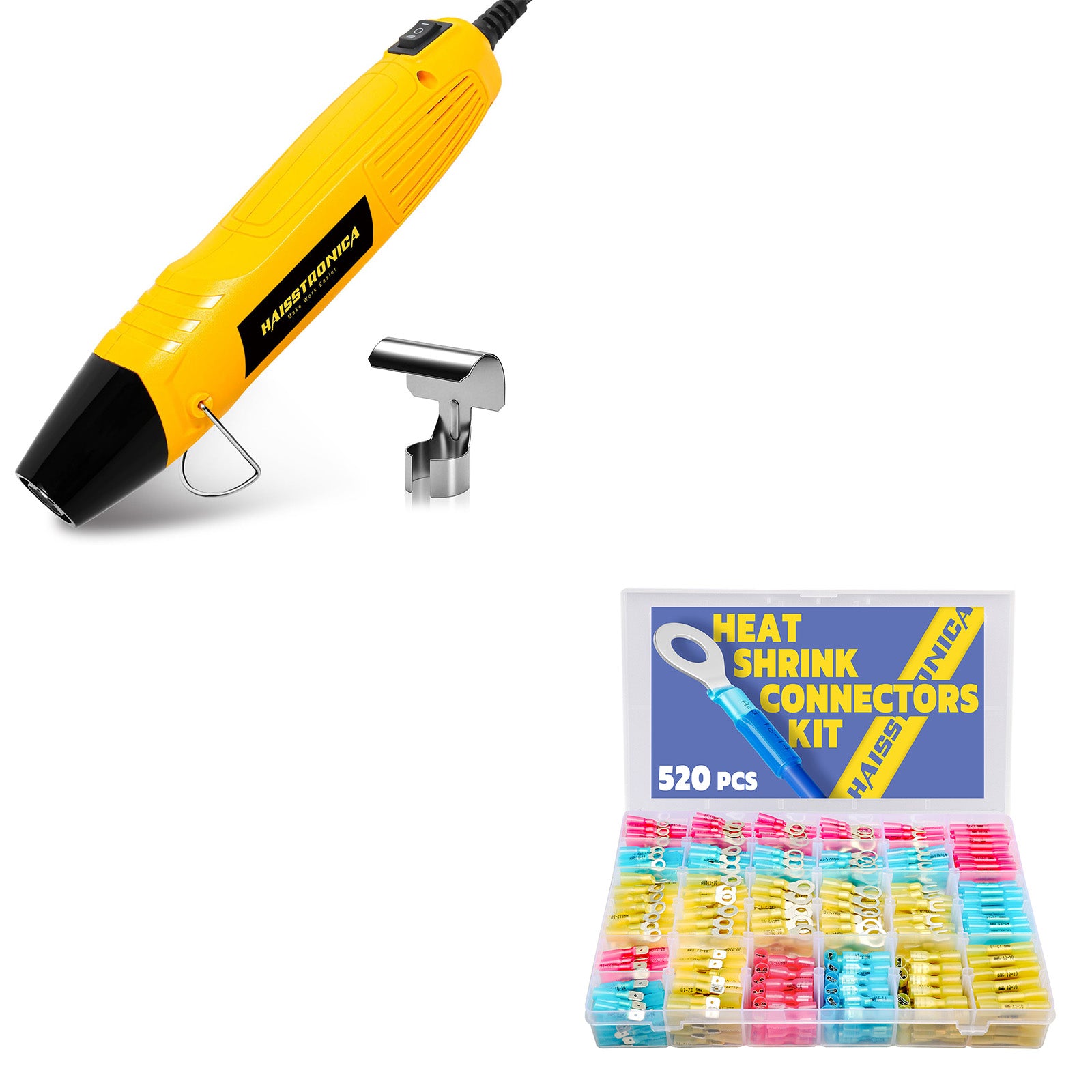 Heat Gun & 520 Heat Shrink Terminals