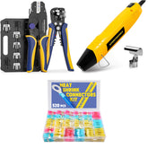 8PCS Crimping Tool Set & Mini Heat Gun & 520PCS Heat Shrink Wire Connectors Kit