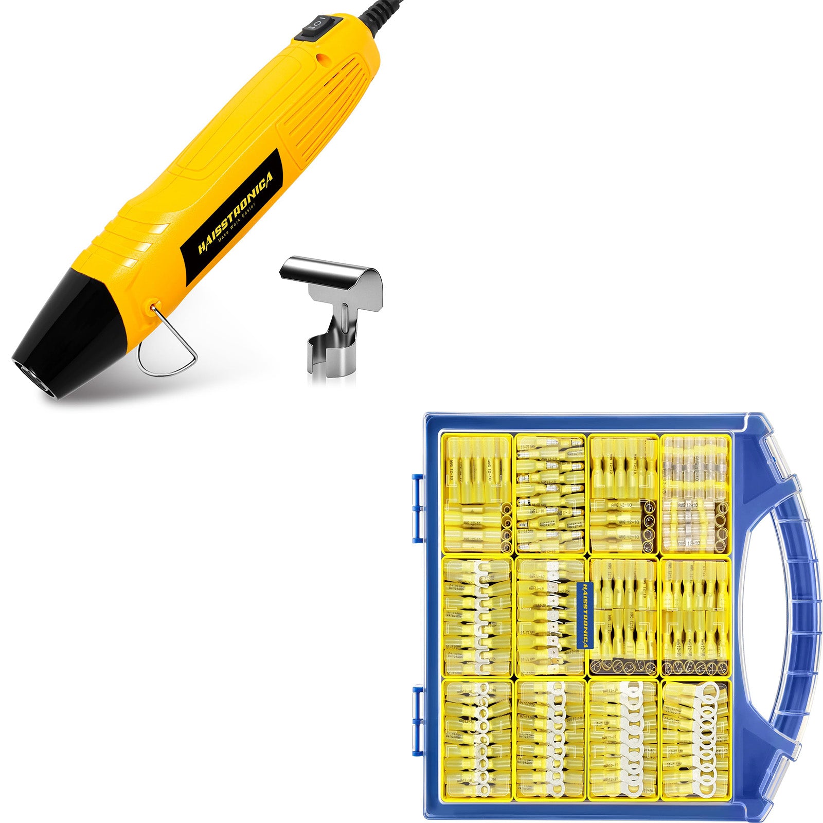 Mini Heat Gun 350W & Mixed Heat Shrink Wire Connectors