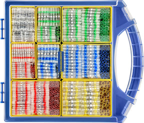 haisstronica 1000PCS Solder Seal Wire Connectors,Marine Grade Heat Shrink Wire Butt Connectors AWG 26-10 (5Colors/5Sizes) with Removable Storage Bins