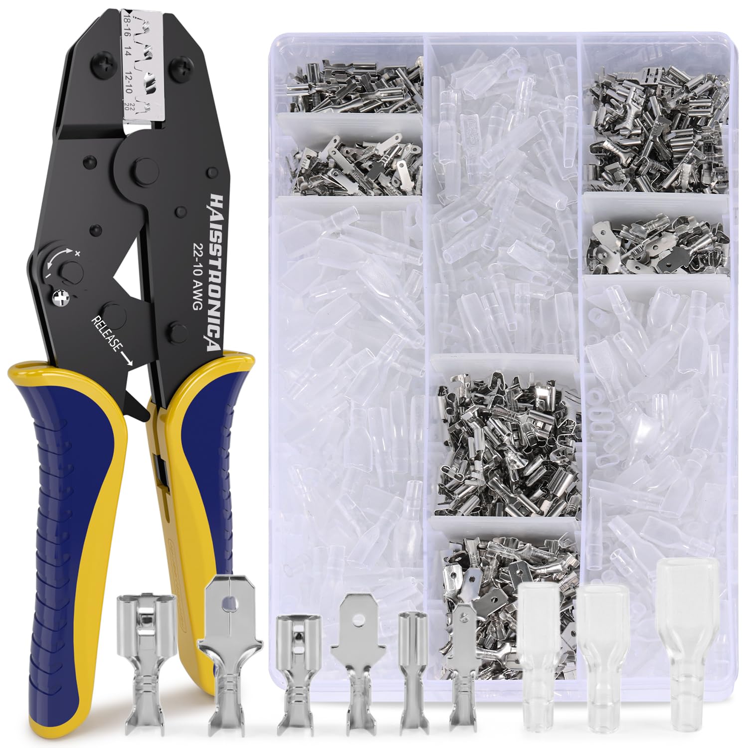 Brass Open Barrel Terminals with Crimping Tool