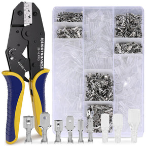 Brass Open Barrel Terminals with Crimping Tool