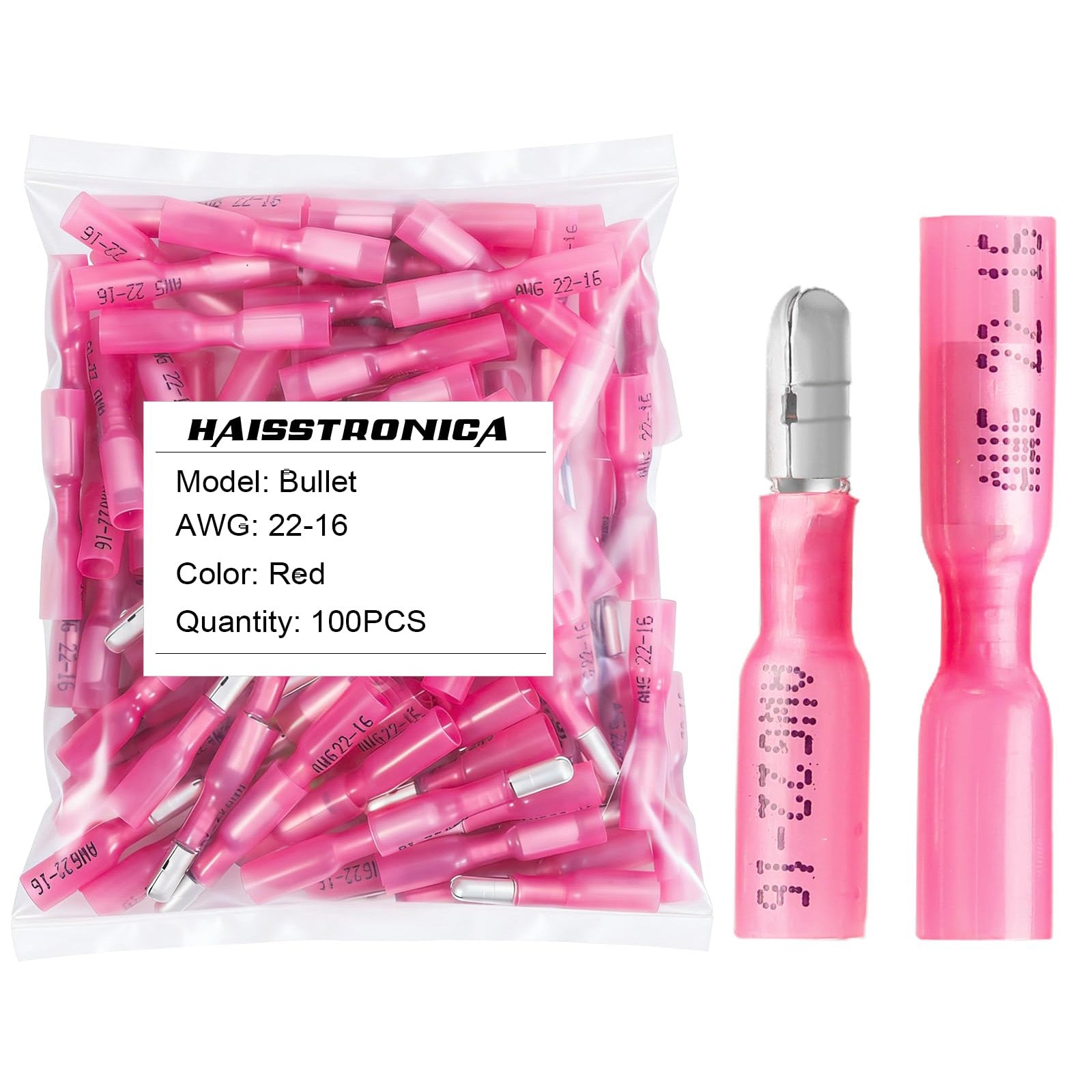 Heat Shrink Bullet Connectors - Bagged