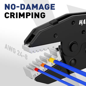 Quick Change Jaws Crimping Tool for Ferrule Terminals AWG 24-8