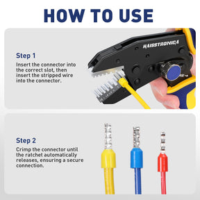 Quick Change Jaws Crimping Tool for Ferrule Terminals AWG 24-8