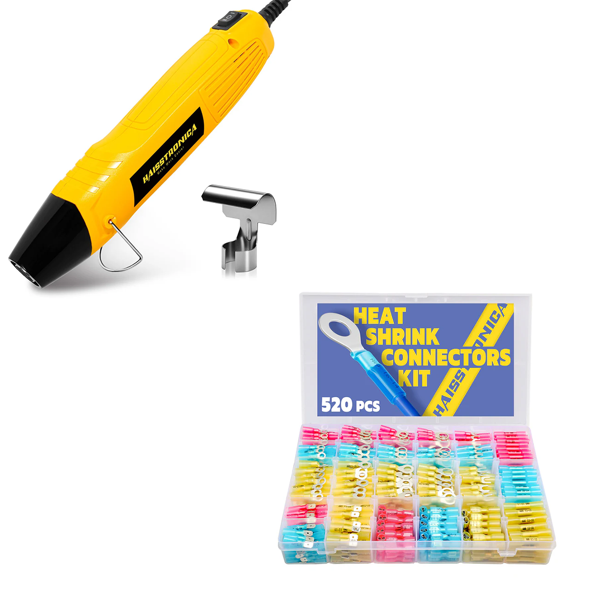 Heat Gun & 520 Heat Shrink Terminals