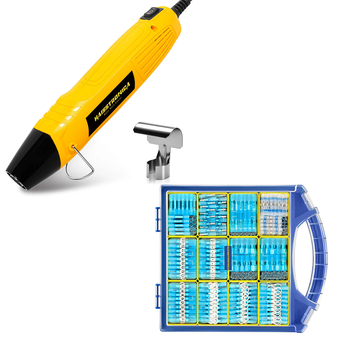Mini Heat Gun 350W & Mixed Heat Shrink Wire Connectors