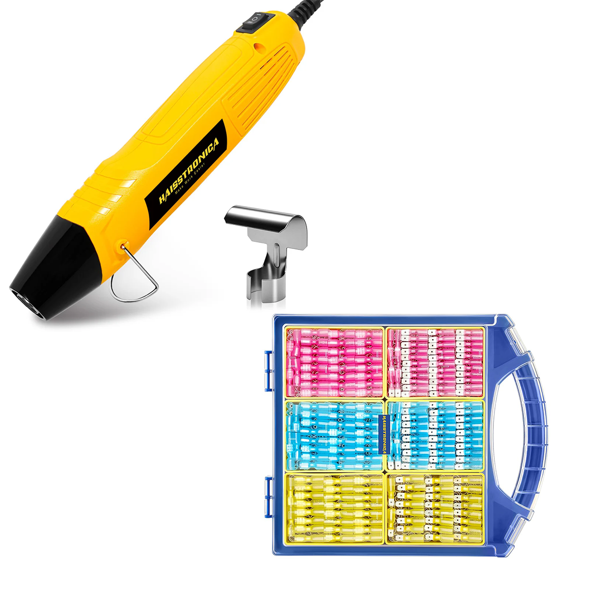 Mini Heat Gun 350W & Ring/Spade/Bullet Terminals