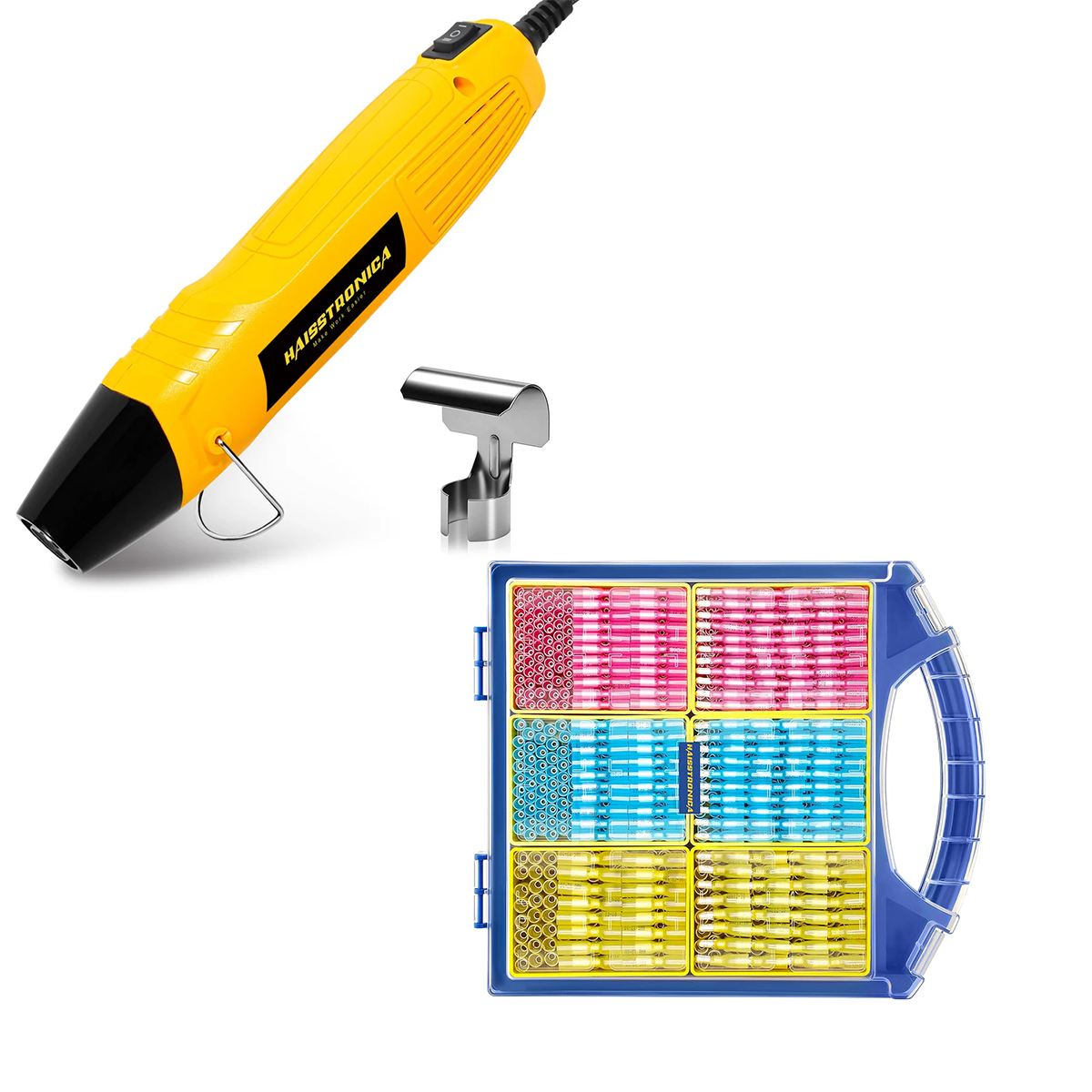 Mini Heat Gun 350W & Ring/Spade/Bullet Terminals