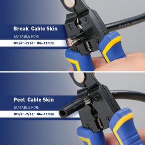 Haisstronica cable cutter tool: Breaks and peels cable skin (Φ6-11mm) for efficient wire preparation and insulation removal.