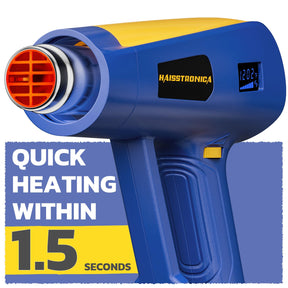 Haisstronica hot air gun: Heats up within 1.5 seconds for rapid heat shrink tubing applications.