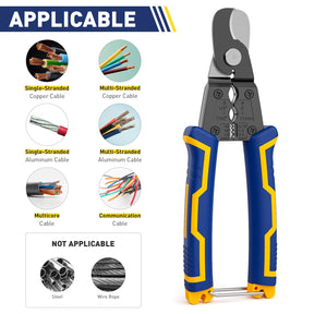 Haisstronica best cable cutters: 4-in-1 tool (180mm) for cutting, skin breaking, peeling, and wire stripping in electrical work.