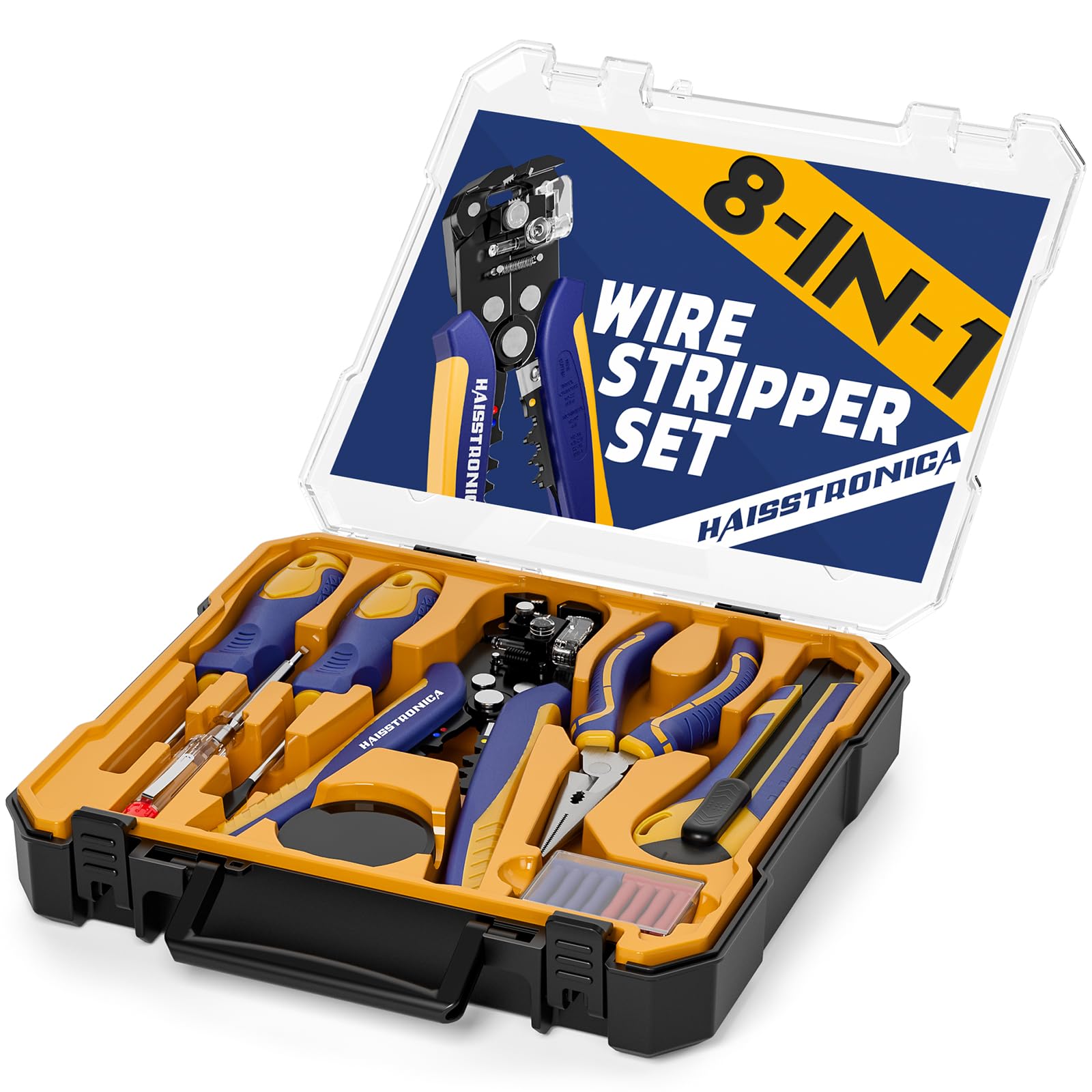 Haisstronica professional wire stripper set for electrical work - precision tools for DIY and technicians