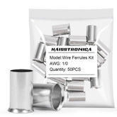 Ferrules terminals kit bag containing various sized wire ferrules ready for crimping in professional projects.