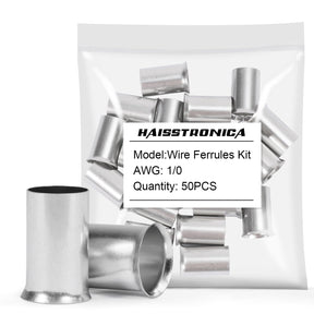 Ferrules terminals kit bag containing various sized wire ferrules ready for crimping in professional projects.