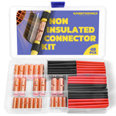 Non Insulated Bare Copper Butt Connectors with 3:1 Heat Shrink Tubing Kit - Boxed