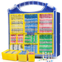 Heat shrink solder sleeves kit in blue portable case with color coded sizes for reliable automotive and marine wiring