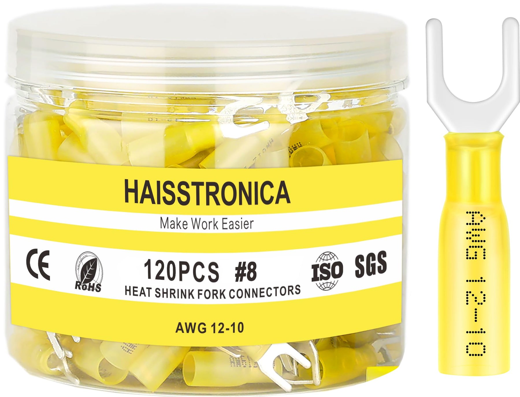 Heat Shrink Wire Connectors AWG 22-10 - Fork U-Type Terminals