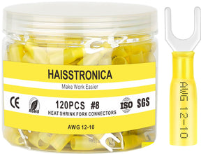 Heat Shrink Wire Connectors AWG 22-10 - Fork U-Type Terminals