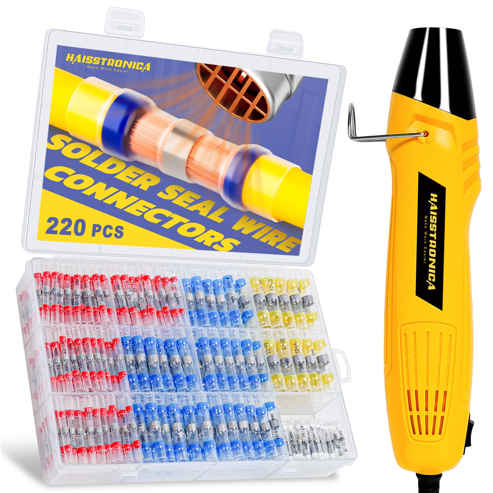 Heat Gun with Solder Seal Wire Connectors