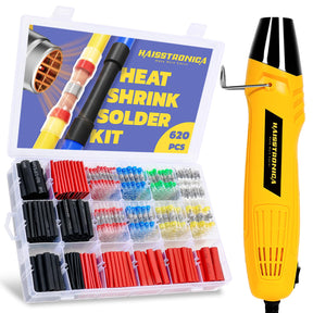 Haisstronica 620pc heavy-duty solder connector set: Industrial-grade heat-shrink connectors for professionals