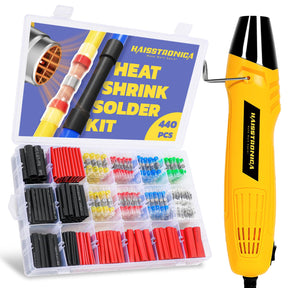 Haisstronica 440pc electrical repair kit: Waterproof solder seal wire connectors with heat shrink tubing