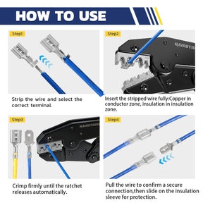 Brass Open Barrel Terminals with Crimping Tool