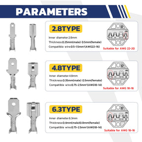 Brass Open Barrel Terminals with Crimping Tool